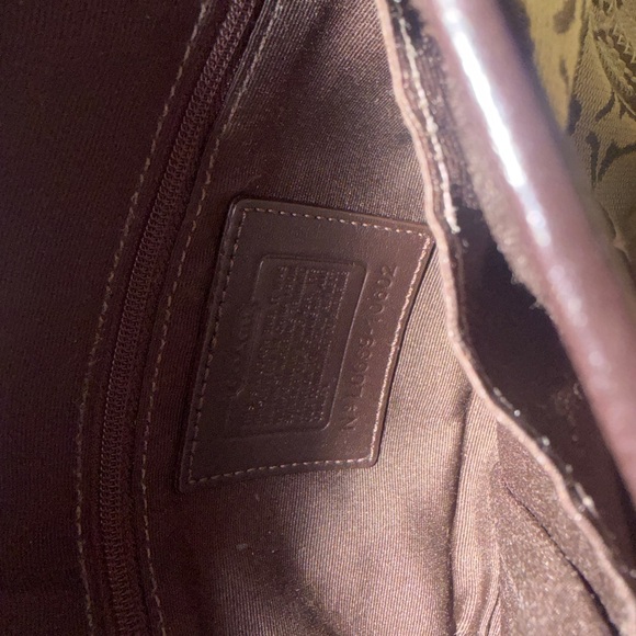 Coach Soho Bag Brown Tan Signature Print 10602 Vintage Y2K Purse Hobo - Picture 5 of 16